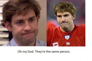 Eli manning and John Krascinski